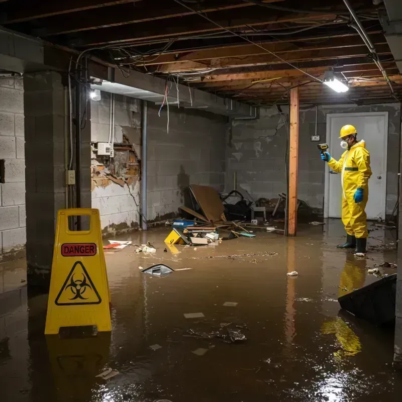 Flooded Basement Electrical Hazard in Dulles Town Center, VA Property